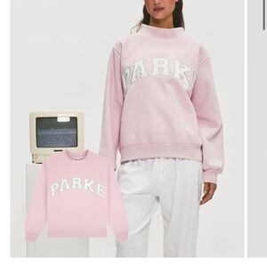 Parke Sprinkle Mockneck in Fleece  with White Lettering